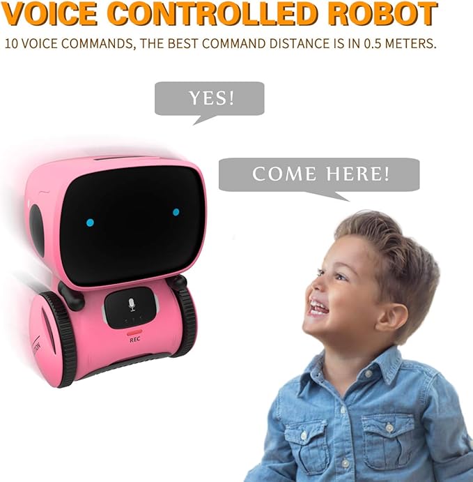 98K Kids Robot Toys for Girls and Boys, Touch and Voice Control Robots Interactive Smart Talking Robots Intelligent Partner and Teacher with Singing, Dancing, STEM Toy Gifts for Kid Age 3 and Up