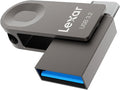 Lexar E32C 128GB Type-C USB Flash Drive, USB-A&USB-C 3.2 Gen 1 Dual Drive OTG 100MB/s Read, Thumb Drive Swivel Design Jump Drive for USB 3.0/2.0, Memory Stick for Android Smartphone, Laptop, PC