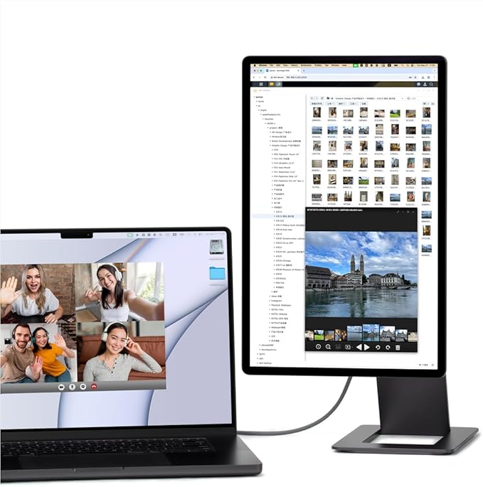 SOTSU FlipAction Elite 16" Portable Monitor | 4K | Super Compact | Pivot Rotate | 3840x2400 DCI P3 | 60Hz | 450 Nits | Full Metal CNC | Perfect Match for Mac and Windows (Space Black)
