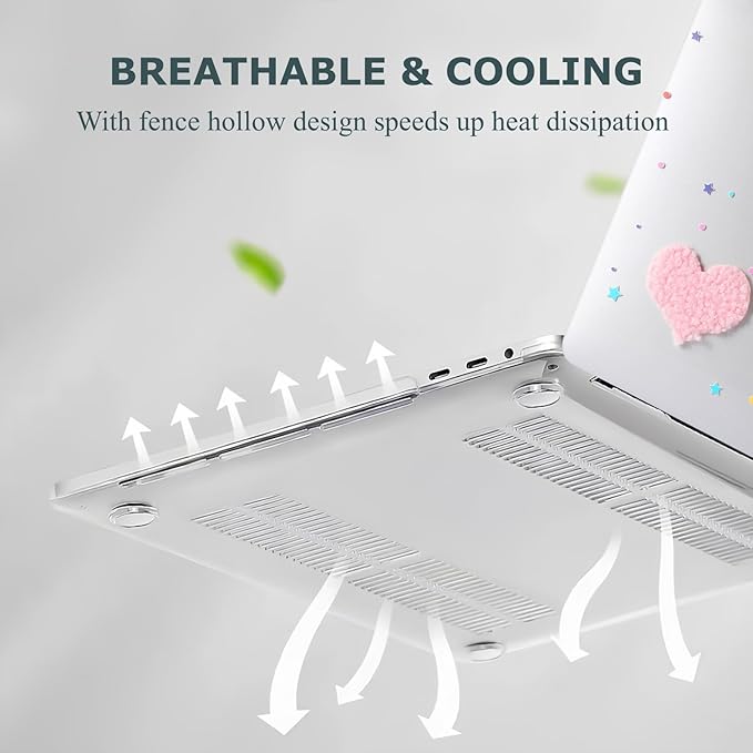 DTangLsm Compatible with MacBook Pro 13 inch Case M2 2024 2023 2022-2016 A2338 M1 A2159 A2289 A2251 A1989 A1706 A1708 Handmade Plastic Hard Shell 3D Plush Heart Case & Keyboard Cover, Two Hearts