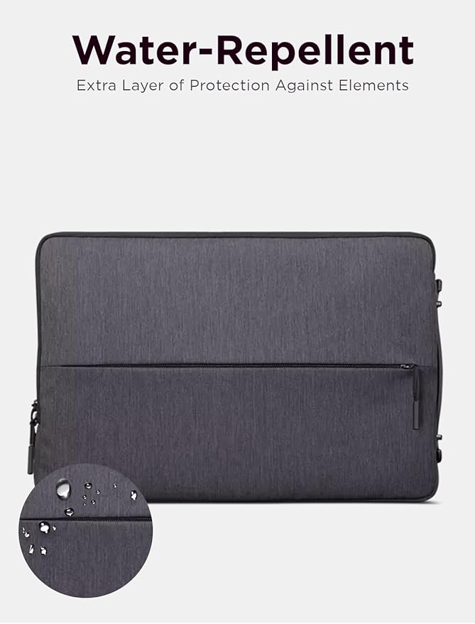 Lenovo Urban Laptop Sleeve 14 Inch for Laptop/ Notebook/Tablet Compatible with MacBook Air/Pro Water Resistant - Charcoal Grey