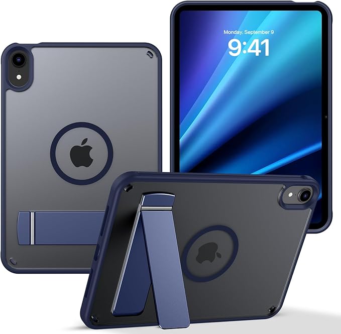 GUAGUA for iPad mini 7 Case 2024 (A17 Pro), Magnetic Mini 7th/6th Generation Cases with Stand(2024/2021) with Pencil Holder Slim Protective Kickstand Tablet Case for iPad mini 7th/6th 8.3'', Blue