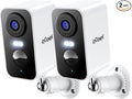 ieGeek Security Cameras Wireless Outdoor 2-Pack, 2K WiFi Surveillance Camera for Home Security, Battery Powered Security Cameras with Siren & Spotlight, AI Detection, App for Phone, IP65 Waterproof