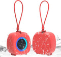 PEICHENG Speaker, Small Portable Bluetooth Wireless IPX5 Waterproof Shower Speaker,Loud Stereo Sound Deep Bass,Dual Pairing, RGB Lights,Long Playtime for Outdoor Party, Great Gift,1PC (Red)