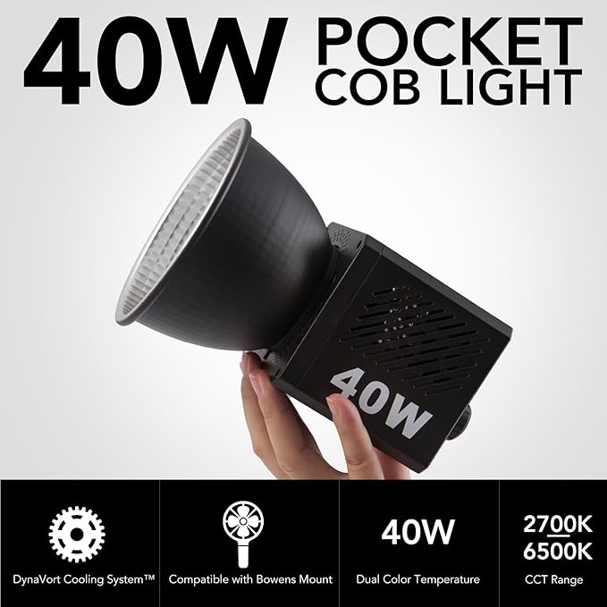 M60 Handle LED Video Light with Soft Box Protable Mini COB LED Bi-Color 2500-8500K CRI≥95 TLCI≥97 Built-in 3400mAh Battery Photo Studio Lights Vlog Shoot Fill Lighting 8 Scenes (M60 Handle lamp)