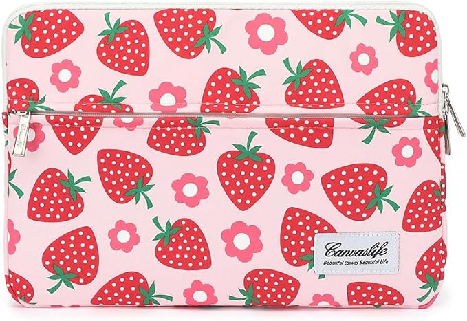 Canvaslife Patten Laptop Sleeve 14 inch 14.0 inch Laptop case Bag (Strawberry)