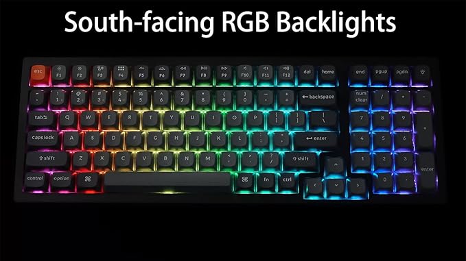 Keychron K8 Max QMK Wireless Custom Mechanical Keyboard, TKL 80% Layout Bluetooth/2.4G/USB-C Programmable, RGB Backlit Hot Swappable Super Red Switch NKRO for Mac/Windows/Linux