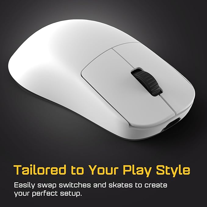 ENDGAME GEAR OP1w 4k v2 Wireless Gaming Mouse White – 30K DPI Optical Sensor, 4000Hz Polling, Hot-Swappable Switches & Claw-Grip Design
