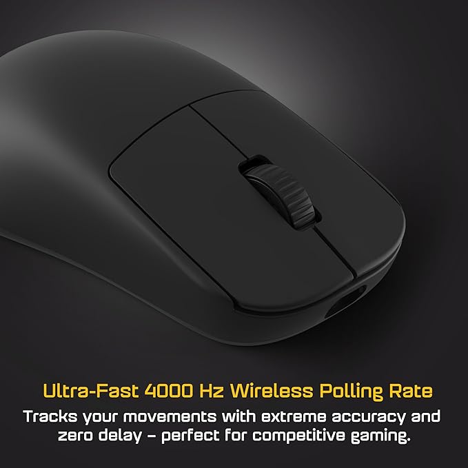 ENDGAME GEAR OP1w 4k v2 Wireless Gaming Mouse Black – 30K DPI Optical Sensor, 4000Hz Polling, Hot-Swappable Switches & Claw-Grip Design