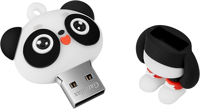 USB Flash Drives,Waterproof Silicone USB2.0 High Speed Thumb Memory Stick Pen Date Storage Pendrive U Disk (32GB,Panda Cat)