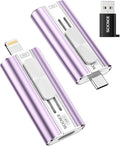512GB Flash Drive Intended for Phone, USB External Memory Stick Storage Backup for Photos Videos, Plug and Play No APP Required, Compatible with iPhone iPad Android and PCs (1 Pack-Purple)