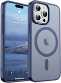 SUPFINE Magnetic for iPhone 15 Pro Case (Compatible with MagSafe) (Military Grade Drop Protection) Slim Translucent Matte Shockproof with Anti-Fingerprint Phone Case,Lavender Gray