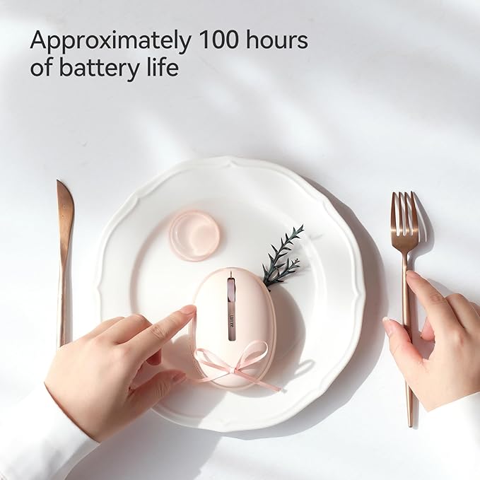 LOFREE Pudding Dual Mode Wireless Mouse with 5 Adjustable DPI Levels, Rechargeable, Office, for Windows, MacOS, iOS, Android, Compatible with PC, Mac, Laptop（Foundation）