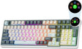 RK ROYAL KLUDGE N99 Wireless Mechanical Keyboard Full Size, Smart Display Screen & Knob, BT/2.4G/USB-C, 96% Hot Swappable Custom Keyboard, Pre-lubed Linear Switches, Gasket Mount, RGB Gaming Keyboard