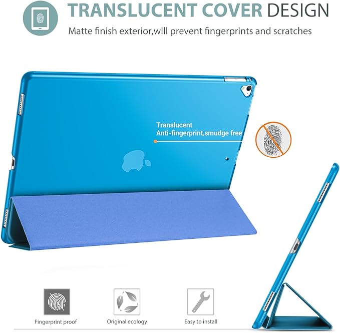 ProCase Smart Case for iPad Pro 12.9 Inch 1st and 2nd Generation (2015 and 2017 Model), Stand Cover Support Auto Sleep/Wake -Lightblue