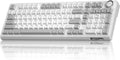SOLAKAKA KI99 Pro 96% Wireless Mechanical Keyboard, RGB Gaming Keyboard, Hot-Swappable Pre-Lubed Switches, Gasket Structure Creamy Keyboards (Graywhite, Silent Switch)