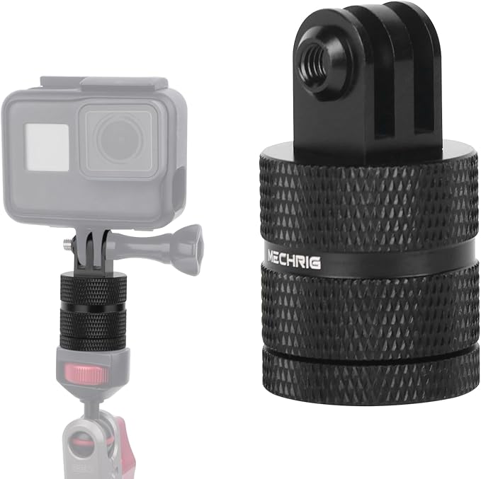 Aluminum Camera Mount,360 Degree Rotation 1/4 inch 20 Tripod Mount Adapter Compatible with GoPro,AKASO,Insta360,DJI Action 5 Pro & More Action Cameras