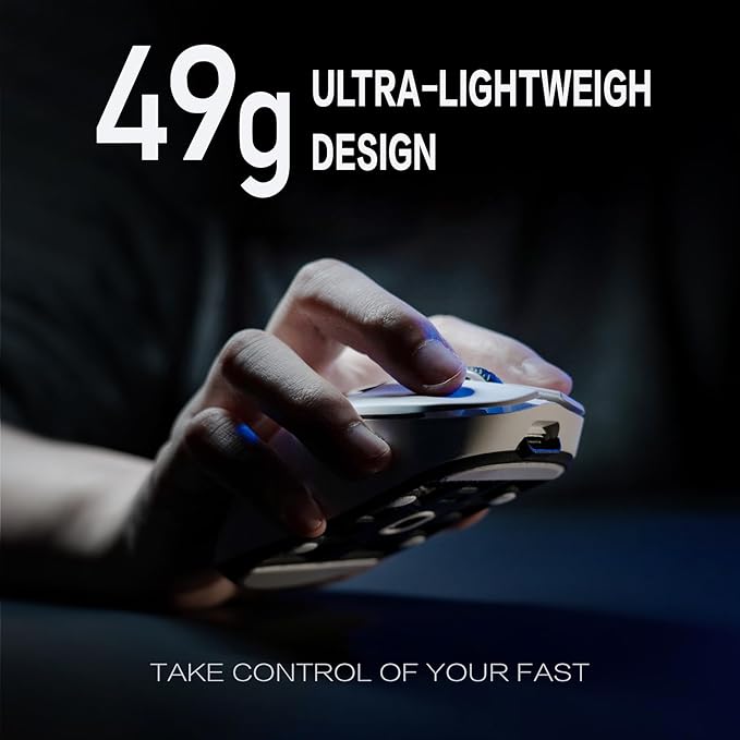 OOCTPK Chilkey Wireless Mouse, Glacier LW 8K M Gaming Mouse with OLED Screen, 8K Polling Rate, 30000 DPI Optical Tracking, 750 IPS, Bluetooth 5.2/2.4G/USB-C, 49g Super Lightweight, 100 Million Clicks