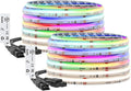 BTF-LIGHTING FCOB COB LED Strip Light IP66, WS2814 Smart IC RGBW 4000K Color Chasing Light, UL Listed DC24V 32.8FT 784LEDs/m High Density 10mm Width for Home Party DIY Decor(No Adapter or Controller)