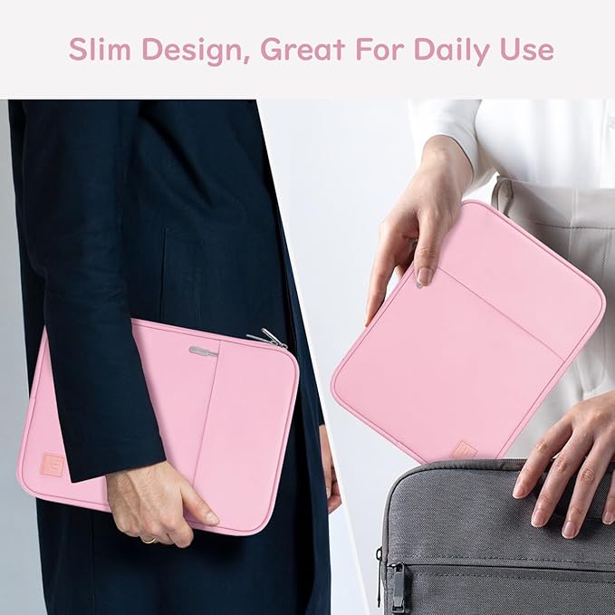 Dadanism 9-11 Inch Tablet Sleeve Padded Carrying Case for iPad (A16) 11th Gen 11", iPad 10th Gen 10.9", iPad Air M4/Pro M5 11", iPad Air 5/4, iPad 9/8/7th Gen, Galaxy Tab A11+ Plus 11", Flowers Pink