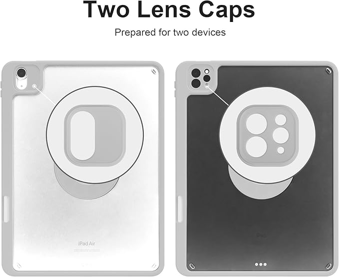 Case for iPad Air 11 Inch M4/M3/M2 2026/2025/2024, iPad Air 10.9" 5th/4th Gen. 2022/2020, iPad Pro 11" 4th/3rd/2nd 2022/2021/2020 with Pencil Holder, Vertical Stand, Detachable Magnetic, Gray