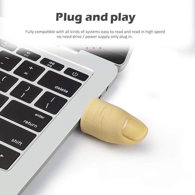 Cute USB Flash Drive Character Thumb Drive for Kids Students Gift Pendrive (16GB, Thumb Shape)