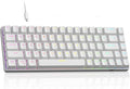 MageGee 60% Rapid Trigger Gaming Keyboard, Hall Effect Magnetic Switch, Actuation Point Adjustable, Hot Swappable RGB Backlit Wired Keyboard with Arrow Keys for Win/PC/MAC, White