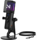 NearStream USB Gaming Microphone for PC with Noise Canceling/RGB Light/Quick Mute/Gain/Headphones Jack/Pop Filter, Desktop Condenser Microphone for Stream/Record/Podcast/PS5/PS4/Twitch/YouTube (AM35U)