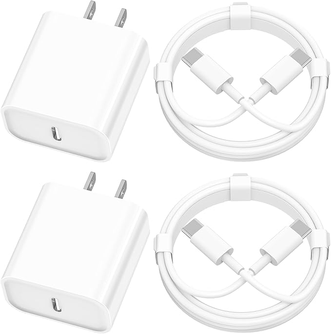 [Apple MFi Certified] iPhone 17 Charger Fast Charging, LANWK 2Pack 20W USB-C Charger Dynamic Power Adapter Type-C Wall Charger + 6FT Type-C Cable for iPhone 17/17 Pro/17 Pro Max/16 Pro/15/iPad/AirPods