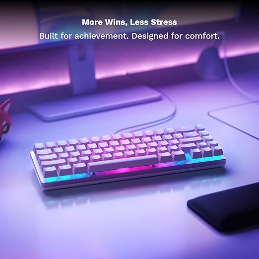 GLORIOUS GMMK 2 Gaming Barebones Keyboard - Hot Swappable TKL DIY, Compact Mechanical Keyboard Kit- Wired, RGB Backlit,- PC Setup Accessories- 65%, Pink