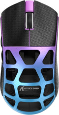 R3 Wireless Gaming Mouse, 46g Superlight Magnesium Alloy Triple-Mode Computer Mouse, 8000Hz Polling Rate, PAW3395 26K DPI Sensor Programmable Mice with Griptape for PC/Win/Mac (Purple&Blue)