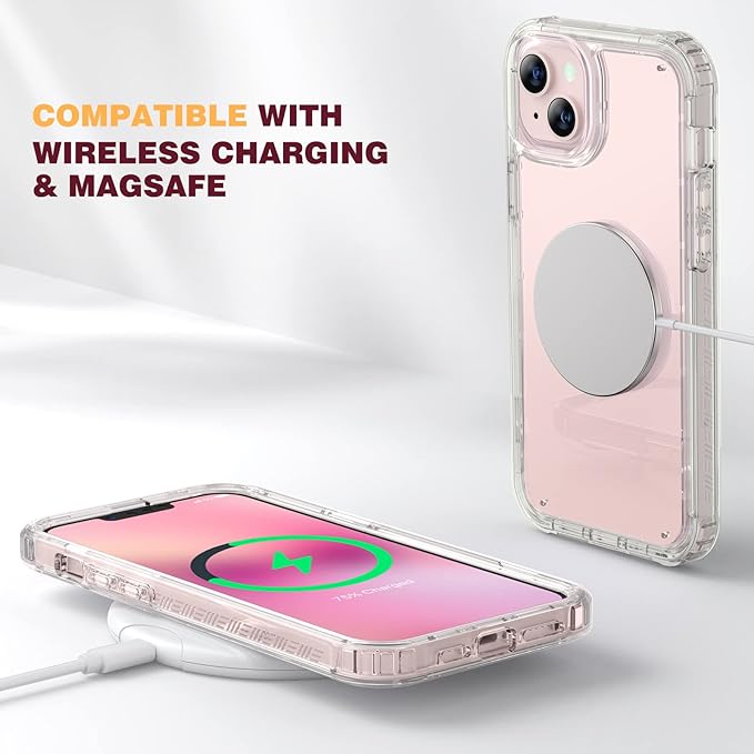 Diaclara Designed for iPhone 13 Case, Full Body Rugged Protection with Built-in Touch Sensitive Screen Protector, Soft TPU Bumper Case for iPhone 13 6.1" (Crystal Clear)