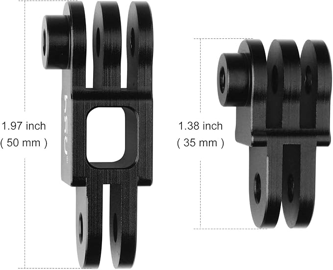 HSU Aluminum Extension Arm for GoPro Hero 13/12, Metal Adjust Arm Straight Joints Mount, Same Direction Straight Joints Mount for Go Pro Hero 11/10/9/8/7/6/5 Black, DJI Osmo Action and More(Black)