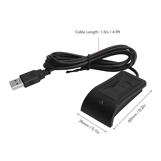 Fingerprint Reader, Fingerprint Reader Keyboard with Fingerprint Reader USB, Fingerprint Scanner USB Fingerprint Reader Compact Structure for Computer