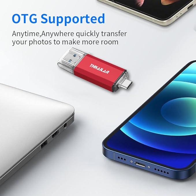 Thkailar 32GB 3 Pack USB C Flash Drive OTG USB 3.1 Thumb Drive Compatible with Android Phone,MacBook Pro,Laptops,Tablets,PC