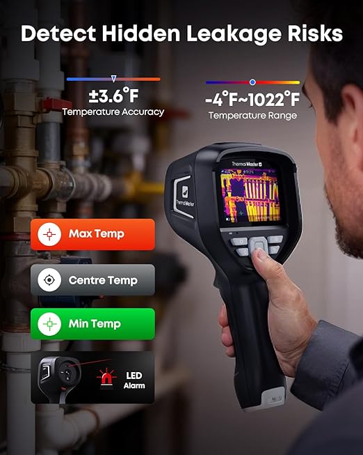 Thermal Master Handheld Thermal Imager, 5-Vision, 512×384 X³ IR Resolution, -4℉ to 1022℉, 3.5'' IPS Hard Screen, Thermal Imaging Camera with 2MP Visual Camera(Thor 002)