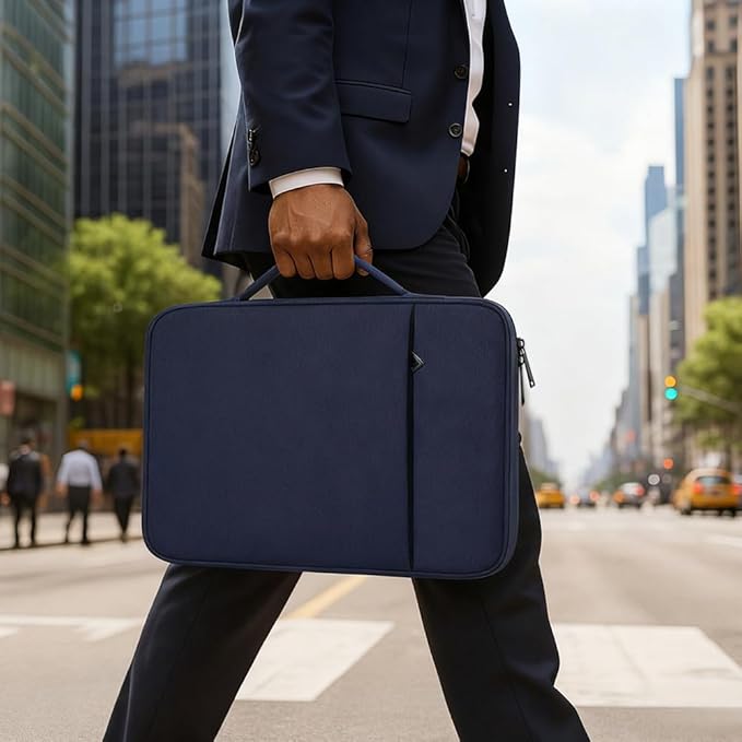 ProElife 13-Inch Laptop Sleeve Case for 2026-2024 MacBook Air 13.6 inch M5/M4 & MacBook Neo 13'' A18 Pro/iPad Pro M5 13-inch Accessory Traveling Water-Resistant Bag Portable Carrying Case (Navy Blue)