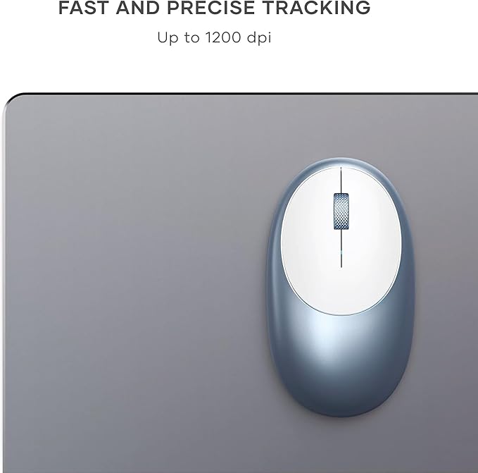 Satechi M1 Wireless Bluetooth Mouse, USB-C Rechargeable, Compact & Portable, for MacBook Air/Pro/Nro, iPad Air/Pro, iPad mini, Mac mini, iMac & Windows - Blue