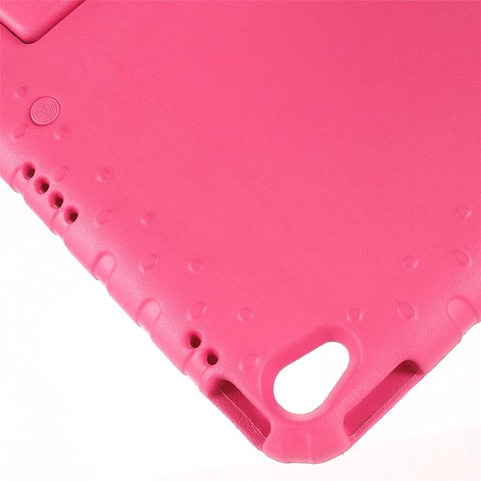 Kids Case for iPad 10th Generation (2022), iPad 11" A16 2025 Case with Pencil Holder, Techcircle Handle Stand Lightweight EVA Foam Bumper Protective Rugged Drop Protection Child Proof Cover, Rose