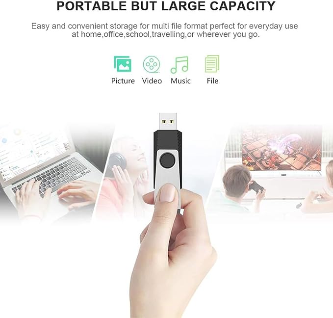 KEXIN 64GB Flash Drive 2 Pack USB 3.0 Flash Drive 64G Thumb Drive Jump Drive Memory Stick Data Storage Pen Drive Black Blue