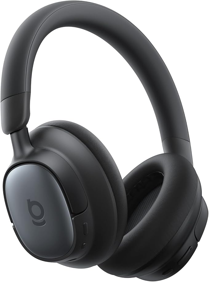 Baseus Bowie MH1 Adaptive Active Noise Cancelling Headphones, Real-Time Adaptive Hybrid ANC, SuperBass 2.0, LDAC Hi-Res Sound, 80H Playtime, Comfortable Fit, Clear Calls, Bluetooth 6.0 -Cosmic Black