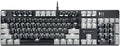 Qisan 104 Mechanical Keyboard for Gaming | Large Size USB White Backlit Gaming Keyboard Wired | US Layout Black Switches Hot Swappable Mechanical Clicky Keyboards Compatible with PC & Laptop