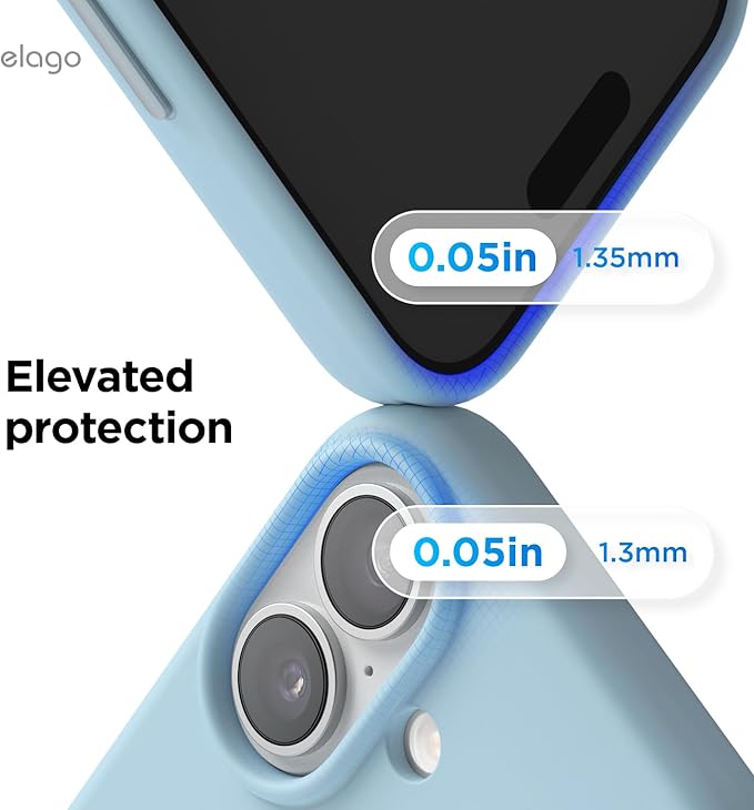 elago for iPhone 17 Case, Premium Magnetic Silicone Case, Compatible with MagSafe, Liquid Silicone Material, Protective Cover, Shockproof, Slim Phone, 6.3 inch (Sky Blue)