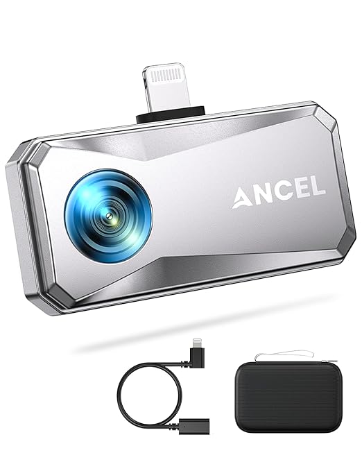 ANCEL IR101 Thermal Camera with Extension Convert Cable – Light*ning to Type-C Port Adapter Compatible with iPhone iOS Devices(for iPhone 15 16 and Obove)