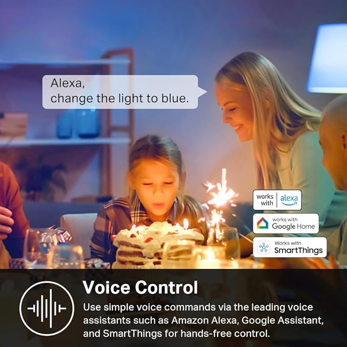 New Kasa Smart Bulb, Full Color Changing Dimmable Smart WiFi Light Bulb Compatible with Alexa and Google Home, A19, 9W 800 Lumens,2.4Ghz only, No Hub Required, 1-Pack (KL125), Multicolor