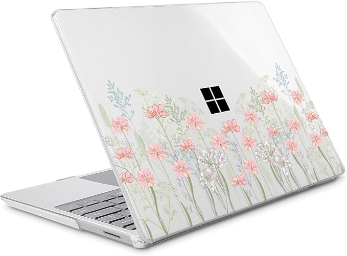 Case for 13.5" Microsoft Surface Laptop 5/4/3 with Metal Palm Rest ONLY 2019-2022 Release Models:1868/1951, Plastic Hard Shell Case with Keyboard Cover & Screen Protector, Floral C322