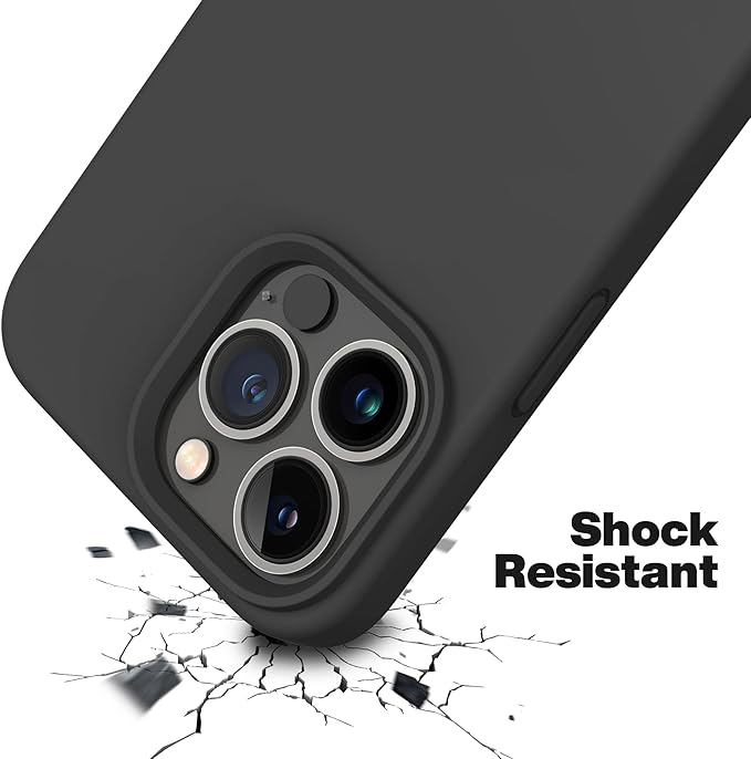 OTOFLY Designed for iPhone 13 Pro Max Case, Silicone Shockproof Slim Thin Phone Case for iPhone 13 Pro Max 6.7 inch (Black)