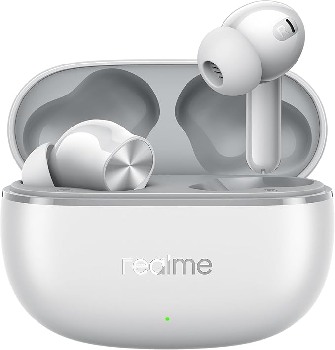 realme Buds T200 Lite Bluetooth in Ear Earbuds,4 Mic, AI ENC for Calls,48 Hours Total Playback with Fast Charging and Ultra Low Latency Gaming TWS, Google Fast Pair, with mic - (Gray)
