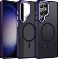 MALEWOLF Case for Samsung Galaxy S26 Ultra, Translucent Matte Cover Compatible with Magsafe, Military Grade Drop Resistant, Color Hybrid Non-Slip Phone Case for Galaxy S26 Ultra (Dark Purple)