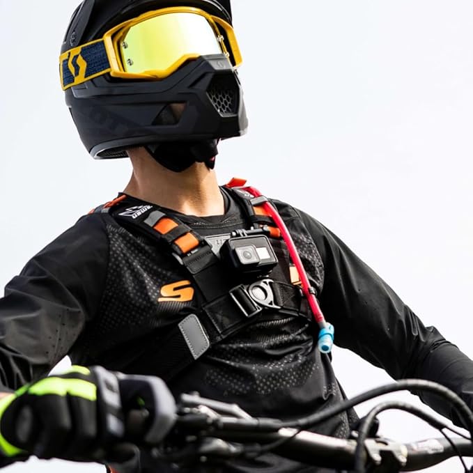 USWE Action Camera Harness - Compatible with All Bounce-Free Backpacks, Keeps GoPro Cameras Steady, Front Mounted on Chest Harness (NDM 1, XXL)